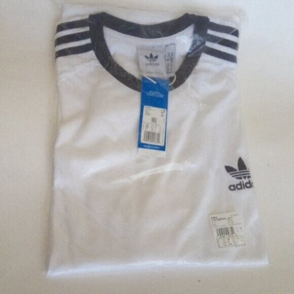 Adidas Adicolor Classics 3-Stripes Long Sleeve Tee – White/Black  Men’s Slim Fit - Picture 7 of 12